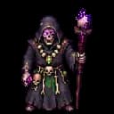 Necromancer Acolyte standing in its painterly idle pose
