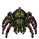 Canopy Ambusher spider crouched in a painterly idle pose