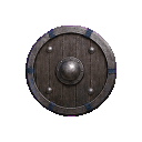 Round wooden Militia Buckler with an iron rim