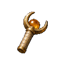 Gold crescent Sunlit Focus around an amber stone