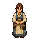 Stonebrook banker Mira in a painterly idle pose