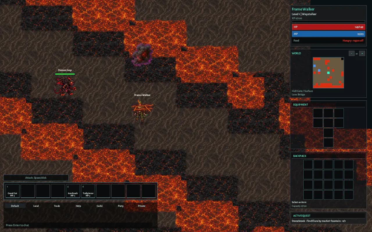 A black-glass crossing between lava banks beyond the Ashen Seal