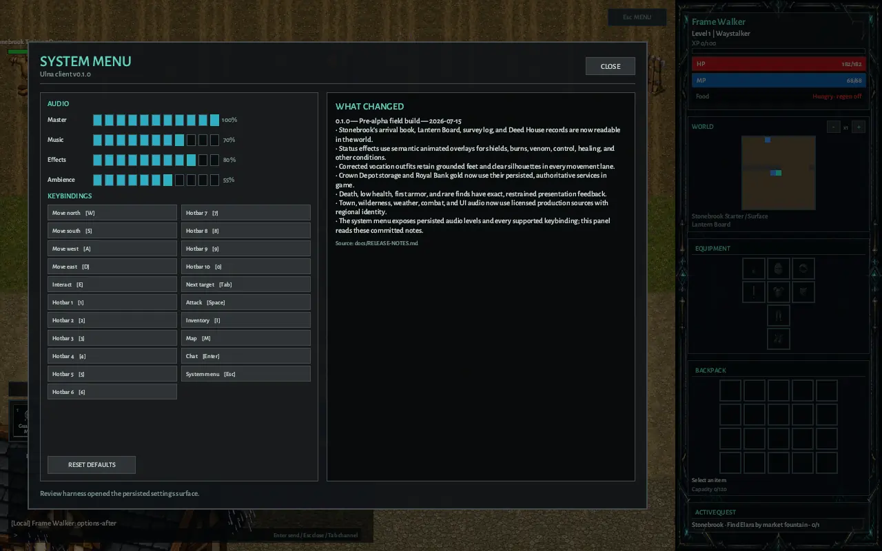 Separate master, music, effects, and ambience levels beside remappable action keys