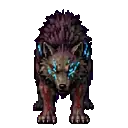 Dire Wolf painterly game sprite